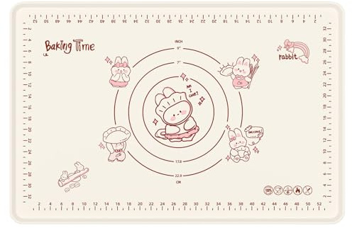 Sghtil Lámina de silicona para horno, alfombrilla para galletas, grosor 60 x 40 cm, para cocina, horno, pan, pasteles