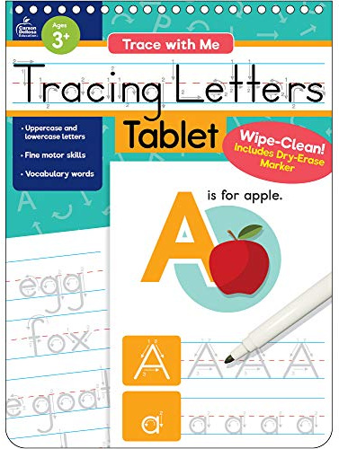 Carson Dellosa Trace With Me Letter Tracing Books for Kids Ages 3-5, Dry Erase Preschool Workbook, Learn to Write the Alphabet With Wipe Clean Handwriting Practice