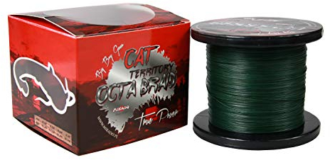 Mikado Geflochtene Schnur CAT Territory Octa Braid Wels Wallerschnur 0,40mm-0,70mm stark! (300m/0,40mm/43,20kg/grün)