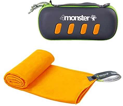 4Monster Mikrofaser Handtücher in 5 Farben, Saugfähiges Sporthandtuch Ultra Leicht, Schnelltrocknendes Reisehandtuch für Fitness Sport Sauna Yoga Reisen