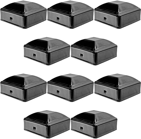 Jake Sales 2 x 2 Black Ornamental Iron Fence Post Cap for Wrought Iron Fence Posts (10 Pack)