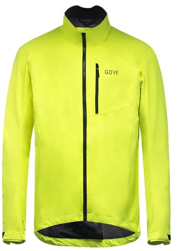 GORE WEAR Men's Cycling Jacket, GORE-TEX PACLITE, XS, Neon Yellow