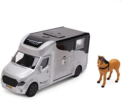 Toyland® Die Cast Horse Box Trailer med ljus- och ljudeffekter – häst ingår (20 x 8 cm)