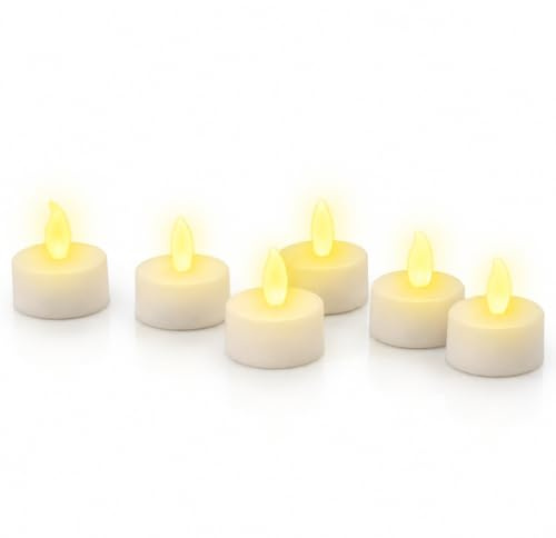 Status Hallein Tealight LED Candles, Warm White, 6 Pack
