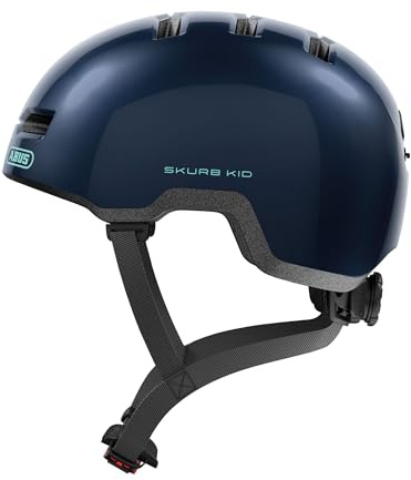 ABUS Casque pour enfants Skurb Kid - casque de vélo robuste au look skater avec de la place pour une tresse et des designs variés - pour filles et garçons