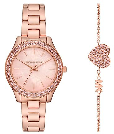 Michael Kors MK1068SET Ladies Liliane Watch and Bracelet Gift Set