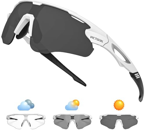 Photochromic Cycling Glasses for Men Women with TR90 Frame UV Protection