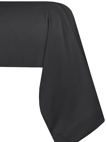 STOF - Kissenbezug für Nackenrolle, Größe 45 x 185 cm, Baumwoll-Perkal, 100% Baumwolle, Öko-Tex Zertifiziert, Farbe Anthrazit, Modell Elysée - Bettwäsche für Zuhause