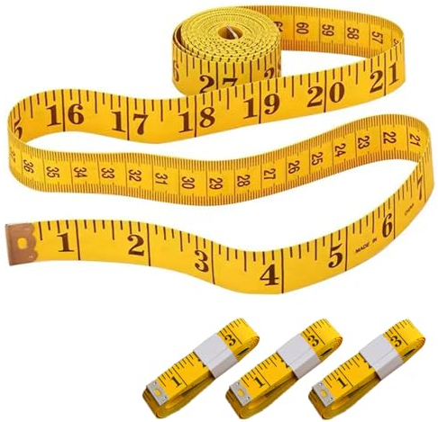 3pcs Mètre Ruban Double Face de Tailleur,120 pouces/300 cm metre Ruban Couture,Metre Couturiere avec Graduation en cm et en pouces,pour les Couture et les Mesures Corporelles