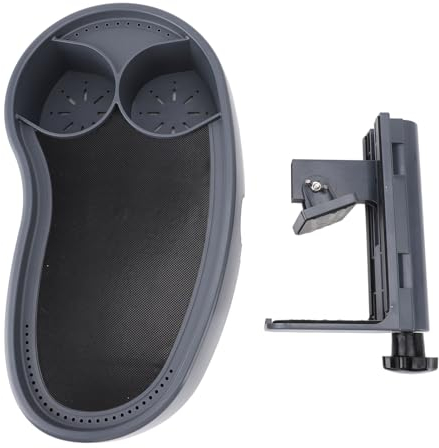 Topiky Hot Tub Table Tray with Drink Holders, Adjustable, Anti-Slip, Multifunctional Spa Tray Cup Holder for Hot Tub, Grey