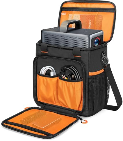 PGmoon Travel Carrying Case Compatible with Nebula Mars 3/Cosmos Laser 4K/SE, Projector Storage Case Bag with Accessories Pockets(Patent Design)