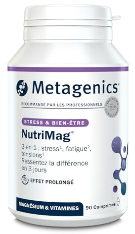 Metagenics NutriMag Magnésium, Stress Fatigue, 90 Comprimés