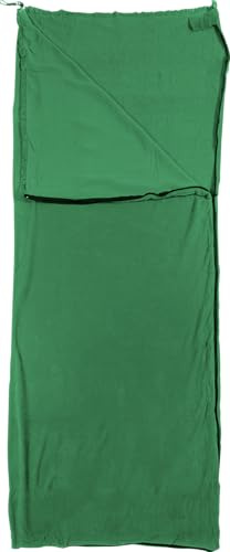 C.A.O. - Couvertures Premium Polar en 100% Polyester - Couleur Vert - Longueur 185 cm - Largeur 80 cm (Sac de Couchage) - 160 cm (Plaid) - Diamètre ø 16 cm x H29 cm