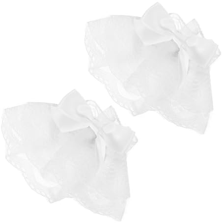 LIFKOME Mangas De Encaje En La Muñeca. Brazaletes para Sudadera para Mujeres Encantos Semental Cintura Pulsera De Tenis Polaina Cuerpo Pulsera De Uñas Rojo Cordón
