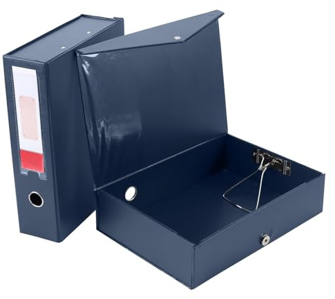 JIEHIN 2 raccoglitori formato A4, formato A4, formato A4, dorso da 88 mm, per documenti da ufficio, documenti scolastici, raccoglitori per la casa