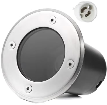Voltix Faretto a LED Segnapasso Calpestabile da Esterno IP65, da Incasso a Terra per Viali, Sentieri e Giardino, Luce Calda 220V (Rotondo)