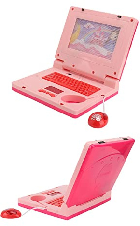 ZJchao Computadora Portátil para Niños Pequeños, Computadoras de Aprendizaje para Niños, Juguete Musical LED, Computadora Portátil, Desarrollo Cognitivo Electrónico, Juguete de de Simulación (Ratón