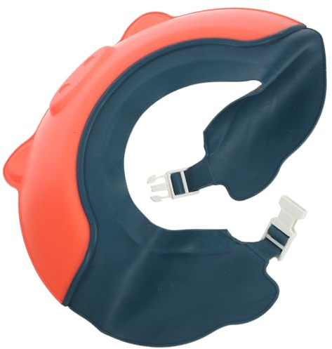 Healifty Adjustable Waterproof Shampoo Protector Hat with Drainage Brim and Cartoon Shape, Silicone Bathing Protection for Hair Washing During Shower Or Party