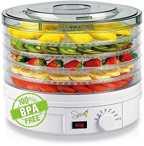 Spice teseko desecador disidratatore para alimentos 5 compartimentos Temperatura Ajustable 35 – 70 grados