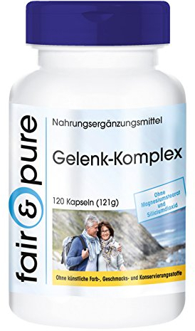 Fair & Pure® - Glucosamina Complex - Glucosamina e condroitina + MSM e Astaxantina - Complesso articolare - 120 Capsule