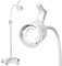 AIESI® Lampe d'examen médical à LED avec bras flexible sur pied avec roues pivotantes à usage médical, Articulation directionnel, Garantie 24 mois