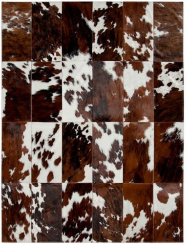 vip-leather Pelli Tappeto Patchwork in Pelle di Mucca. cod Ar152 (120 cm x 180 cm)