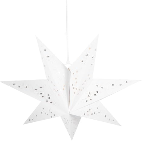 BESPORTBLE Paper Star Decorations White Paper Star Lantern 3D 45cm Lampshades for Ceiling Lights s Hanging s Christmas Lampshade Lantern Light Shade s Hanging