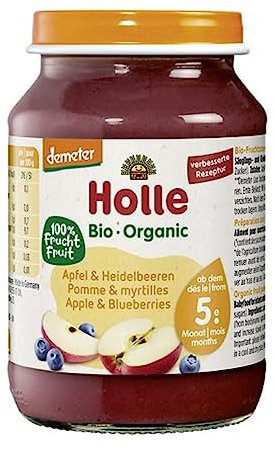 Holle Demeter Babynahrung Apfel & Heidelbeeren, 190 g