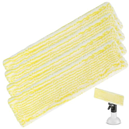XINSUO® 4 Pcs Window Cleaning Pads Window vac for karcher WV2 WV5 WV6 Plus,Karcher Window Mop Set,Replacement Pads for Kärcher Window Cleaner,Easy to Clean and Reusable