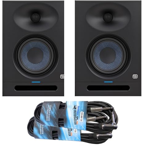 PreSonus Eris Studio 5 Aktive Monitor-Boxen 5,25 Lautsprecher 1 Paar + 2X keepdrum Klinkenkabel