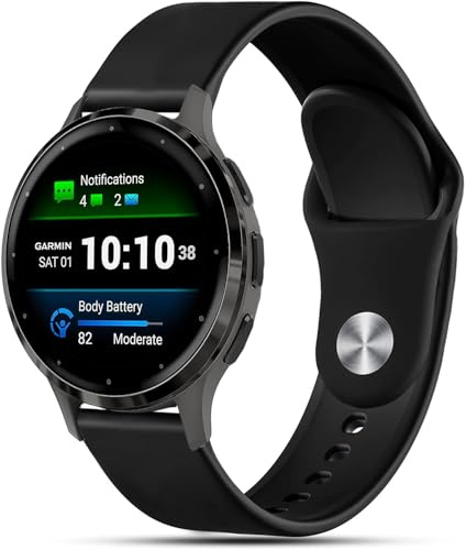 VELULYX Silikonarmband kompatibel mit Garmin Venu 4 41mm/Venu 2S/3S/Vivomove 3S/Vivoactive 4S, 18mm Sportarmband für Fossil Ladies Gen 6/5E/4/Steel HR 36mm