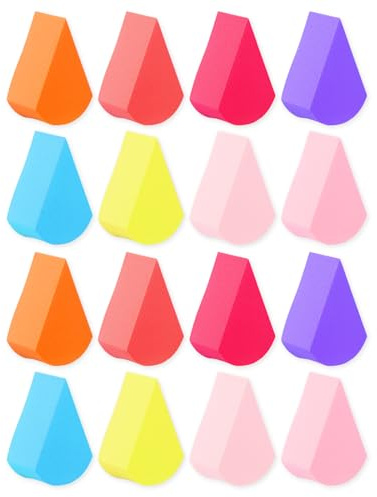 Sibba 16 st makeupsvamp borste set ansikte primer smink ansikte näsa ögon kontur pudertofsar opacitet blandning concealer överstrykningspenna skapelser kosmetika verktyg B