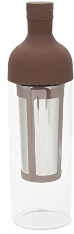 WPKD BLUEIY Caffettiera elettroplaccata grigia, caffettiera manuale in vetro borosilicato alto, 300 ml, caffettiera fredda con filtro in acciaio inox, 1000 ml, set da caffè da cucina