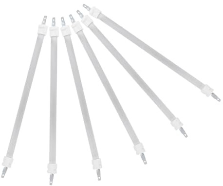 FUTUREORYY 6pcs Roasting Furnace Insert Stove Heating Element Heater Repair Wire Far Infrared Tube Heater Heating Tube Space Replacement Parts Plug-in Element White