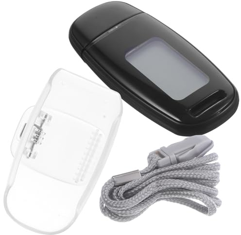 YARNOW Professionell Gångräknare med Usb-laddning Multifunktionell Löppassometer i Lätt och Bärbar Stegräknare för Fitness och Daglig Aktivitetsspårning Svart
