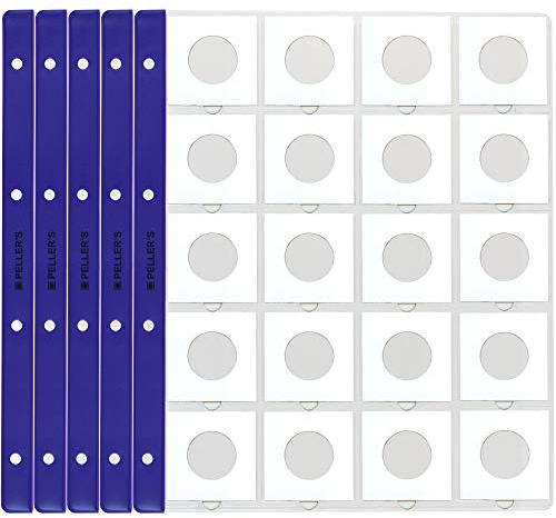 PELLER'S Banknotenhüllen - Briefehüllen für Sammelalbum XL. 10er Pack. (Modell XL: Münzrähmchen 50 x 50 mm)