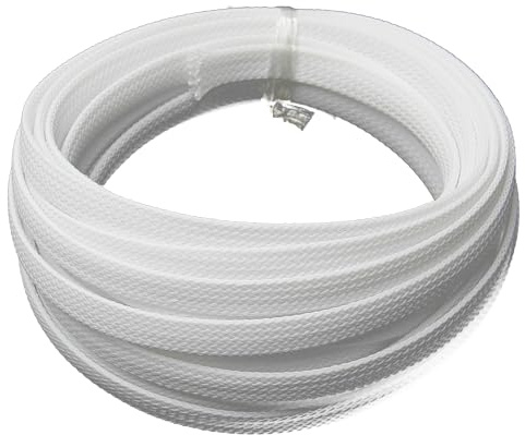 Othmro Manchon de Câble Gaine 5M Souple, Gaine Câble Tressée Extensible, Gestion des Câbles Rangement Tressée Fendue en Pet, Gestion de Câble Réglable, Protection Gestion des Câbles pour TV, PC, USB