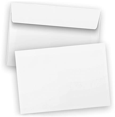 Briefumschläge DIN C6 weiß | 100 Stück | selbstklebend ohne Fenster | PREMIUM Qualität | 114 x 162 mm | gerade klappe | 80 g/qm Kuverts