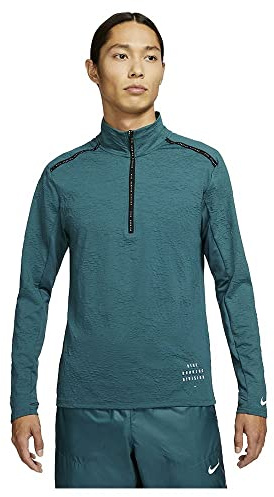 Nike Rn Dvn Df Element Top Hz Sweatshirt Dark Teal Green/Black/Reflecti L