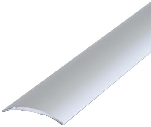 Dalsys Profilo di transizione autoadesivo 90 cm x 40 mm in alluminio, adatto per piastrelle, laminati e parquet argento, tra gli altri.