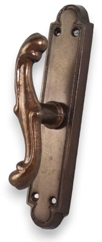 Maniglia con placca alta cremonese stile vintage per porte e finestre