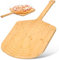 Loftern Wooden Pizza Peel 16 Inch Board with Engraved Sizes - Multi-Purpose Bamboo Pizza Cutting Board, Wood Pizza Peel, Pizza Spatula Paddle, and Serving Board with Size and Cutting Guide