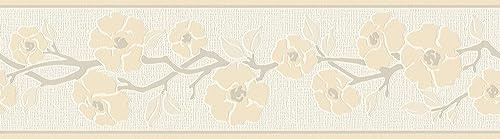 A.S. Creation | Endast Borders 11 | 384317 | Fleecekant | Blomutseende | 5,00 x 0,17 m | beige | tapet