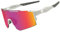 Eninedeuisou Sonnenbrille Fahrradbrille für Herren Damen UV 400 Schutz Schutzbrille MTB Sportbrille für Outdoorsport Radfahren Fahren Laufen Golf Baseball (Weiß Rot)