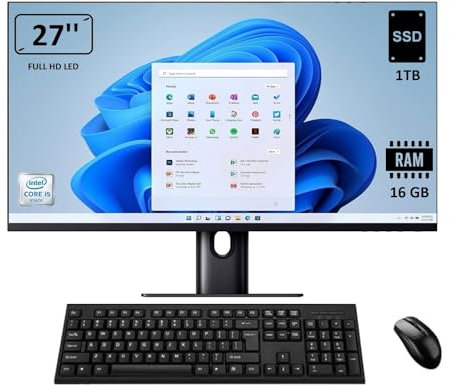 Outlet Computer - All In One - Schermo 27 - SSD 1 TB - Windows 11 Pro 64 bit - FHD IPS - USB, HDMI (CPU: I5 - RAM 16GB)