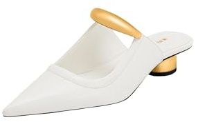JW PEI Helena Mules Traforati da Donna - Bianco