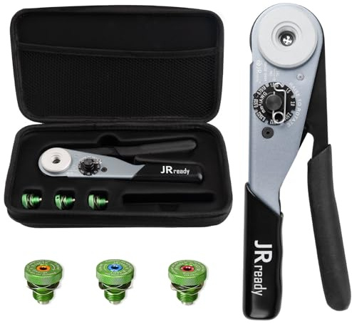 JRready ST2180 Outil de sertissage Deutsch avec trois positionneurs pour DT,DTM,DTP et Amphenol à ATP Série ATM Taille 16#20#12 Solid Pin&Soc Contacts pour Voiture Bateau