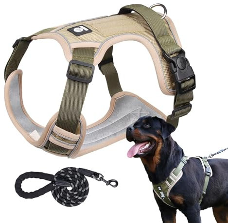 Hundetrainingsgeschirr, Hundegeschirr für große Hunde - Atmungsaktives, zugfreies Haustiergeschirr, verstellbares Hundegeschirr,Flexibles Hunde-Brustgeschirr, Hunde-Zuggeschirr für Outdoor-Aktivitäten