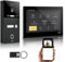 GVS - IP Video Türsprechanlage mit Türöffner, Fingerprint & RFID, HD Kamera, 1x 10 Zoll Monitor & App - Smarte Video Türklingel mit Kamera & Gegensprechanlage für 1 Familienhaus (AVS5545A)