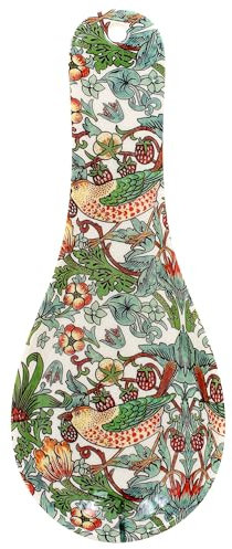 The Leonardo Collection William Morris Strawberry Thief Repose-cuillère | Repose-cuillère de cuisine durable pour cuillères | Porte-cuillère à thé pour cuisine et maison | Support idéal pour